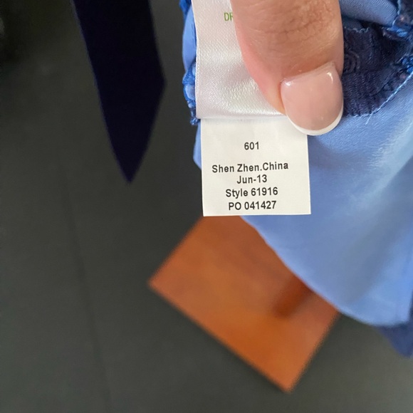 Lilly Pulitzer Aaliyah Size 6 Blue Lace Shift Dress Long Sleeve Sorority Rush - Picture 10 of 12